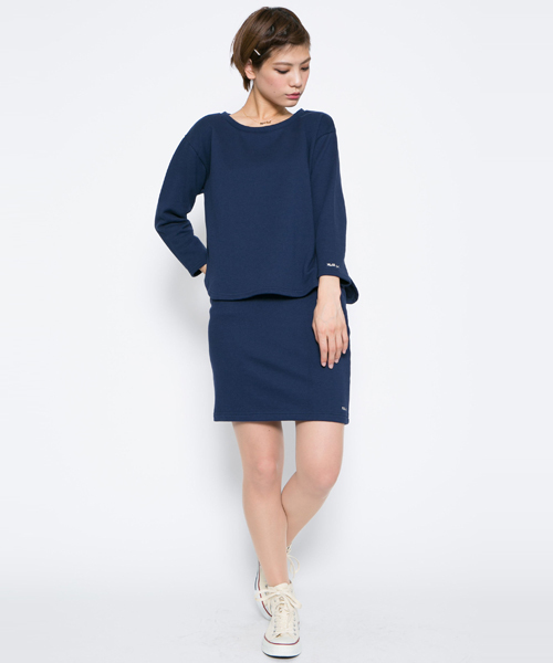 MILKFED.（ミルクフェド）の「SWEAT SET-UP（スウェット・レディース・アッシュ/ネイビー・ONE SIZE）」の2枚目の写真