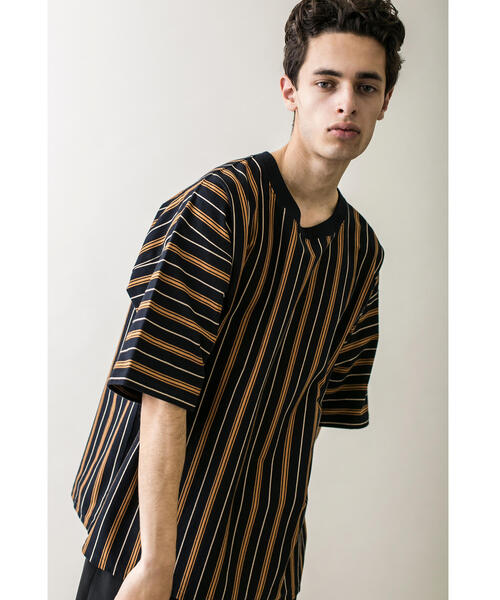 MONKEY TIME(モンキータイム)の「<monkey time> TJK MULTI STRIPE TEE/Tシャツ(Tシャツ/カットソー・メンズ・ブラック/ホワイト・SMALL/MEDIUM/LARGE/X-LARGE)」の11枚目の写真