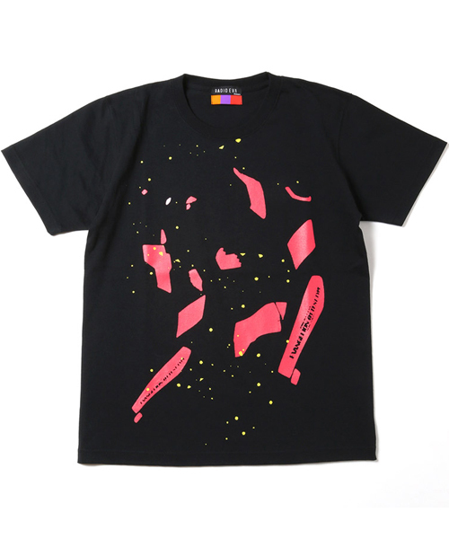 RADIO EVA(ラヂオエヴァ)の「RADIO EVA 003 闇夜 Tシャツ(Tシャツ/カットソー・メンズ・ブラック×グリーン/ブラック×ピンク・SMALL/MEDIUM/LARGE/X-LARGE)」の2枚目の写真