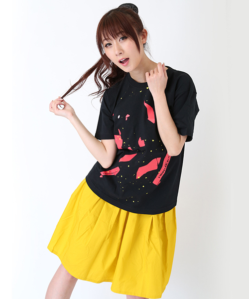 RADIO EVA(ラヂオエヴァ)の「RADIO EVA 003 闇夜 Tシャツ(Tシャツ/カットソー・メンズ・ブラック×グリーン/ブラック×ピンク・SMALL/MEDIUM/LARGE/X-LARGE)」の14枚目の写真