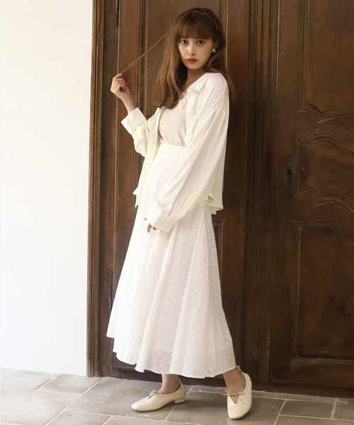 one after another NICE CLAUP(ワンアフターアナザーナイスクラップ)の「ゆるサテンシャツ(シャツ/ブラウス・レディース・ピンク/アイボリー/モカ/ピンクベージュ/ベージュ・FREE)」の15枚目の写真