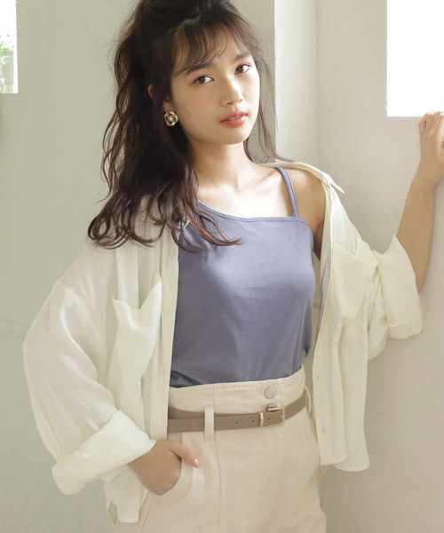 one after another NICE CLAUP(ワンアフターアナザーナイスクラップ)の「ゆるサテンシャツ(シャツ/ブラウス・レディース・ピンク/アイボリー/モカ/ピンクベージュ/ベージュ・FREE)」の13枚目の写真