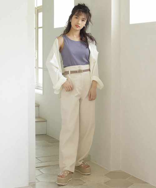 one after another NICE CLAUP(ワンアフターアナザーナイスクラップ)の「ゆるサテンシャツ(シャツ/ブラウス・レディース・ピンク/アイボリー/モカ/ピンクベージュ/ベージュ・FREE)」の19枚目の写真