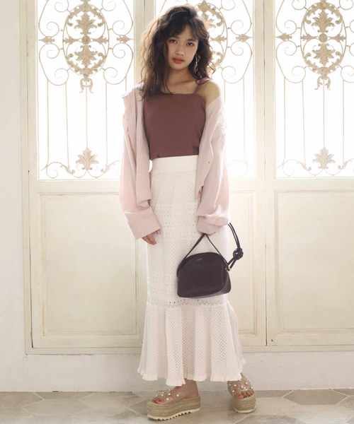 one after another NICE CLAUP(ワンアフターアナザーナイスクラップ)の「ゆるサテンシャツ(シャツ/ブラウス・レディース・ピンク/アイボリー/モカ/ピンクベージュ/ベージュ・FREE)」の21枚目の写真