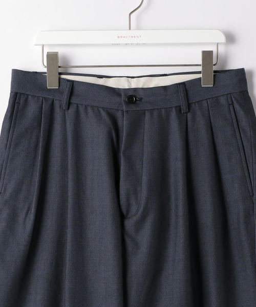 BRACTMENT(ブラクトメント)の「『BRACTMENT(ブラクトメント)』 STD402 ウールギャバ2P ワイドパンツ(その他パンツ・メンズ・ネイビー/ベージュ・36/40/38)」の3枚目の写真