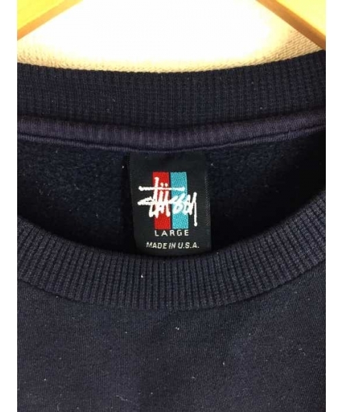 STUSSY STUロゴクルーネックスウェット ダークブルー STUSSY STUロゴクルーネックスウェット ダークブルー