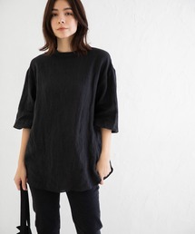 Munich | フレンチリネンキャンバス　スタンドカラーブラウス(シャツ/ブラウス)