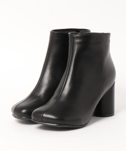 KOBE LETTUCE（コウベレタス）の「ワイドスクエアトゥサークルヒールアンクルブーツ（ブーツ・レディース・ホワイト/ベージュ/ブラック・L/LL/M/S）」の9枚目の写真