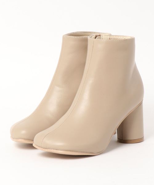 KOBE LETTUCE（コウベレタス）の「ワイドスクエアトゥサークルヒールアンクルブーツ（ブーツ・レディース・ホワイト/ベージュ/ブラック・L/LL/M/S）」の11枚目の写真