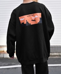 kutir | 飛行機プリント刺繍裏起毛スウェット(スウェット)