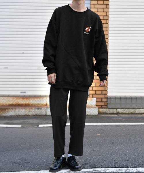 kutir(クティール)の「飛行機プリント刺繍裏起毛スウェット(スウェット・メンズ・ブラック/オフホワイト/ライトブルー・MEDIUM/LARGE/SMALL)」の11枚目の写真