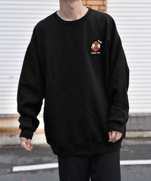 kutir(クティール)の「飛行機プリント刺繍裏起毛スウェット(スウェット・メンズ・ブラック/オフホワイト/ライトブルー・MEDIUM/LARGE/SMALL)」の14枚目の写真