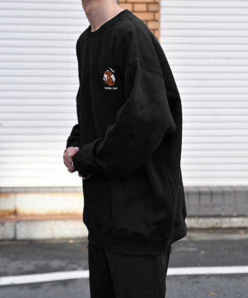 kutir(クティール)の「飛行機プリント刺繍裏起毛スウェット(スウェット・メンズ・ブラック/オフホワイト/ライトブルー・MEDIUM/LARGE/SMALL)」の15枚目の写真