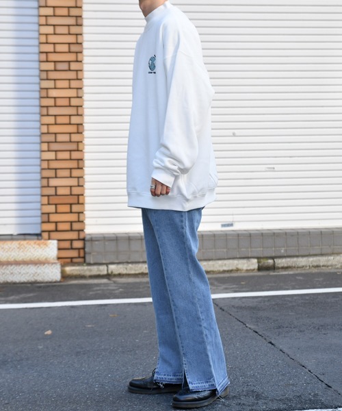 kutir(クティール)の「飛行機プリント刺繍裏起毛スウェット(スウェット・メンズ・ブラック/オフホワイト/ライトブルー・MEDIUM/LARGE/SMALL)」の5枚目の写真