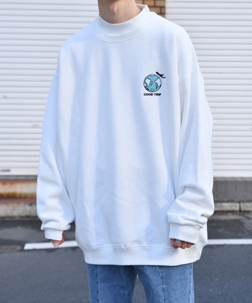 kutir(クティール)の「飛行機プリント刺繍裏起毛スウェット(スウェット・メンズ・ブラック/オフホワイト/ライトブルー・MEDIUM/LARGE/SMALL)」の7枚目の写真