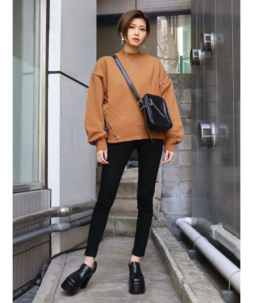 EMODA（エモダ）の「【ELDER】NUDEジャストウエストデニム（デニムパンツ・レディース・ブラック/インディゴブルー/ブルー・SMALL/MEDIUM/X-SMALL）」の4枚目の写真