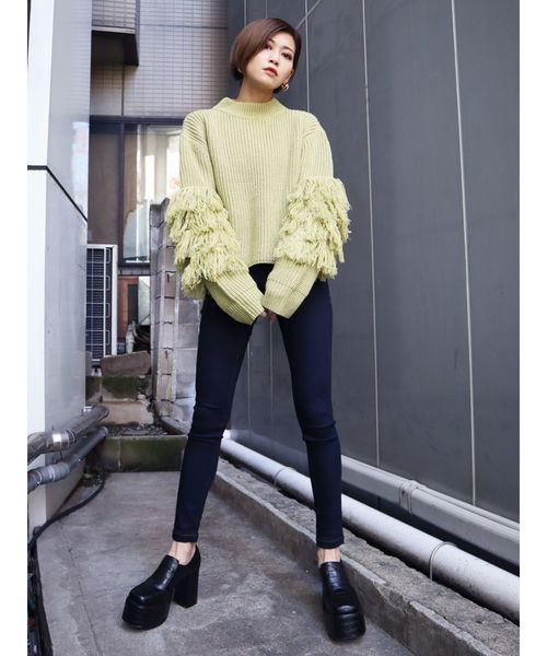 EMODA（エモダ）の「【ELDER】NUDEジャストウエストデニム（デニムパンツ・レディース・ブラック/インディゴブルー/ブルー・SMALL/MEDIUM/X-SMALL）」の9枚目の写真