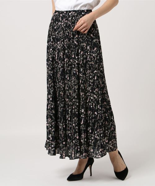 Lace Ladies（レースレディース）の「花柄 細プリーツ ロング フレア スカート（スカート・レディース・ホワイト/ブラック/ブルー/ピンク・FREE）」の20枚目の写真