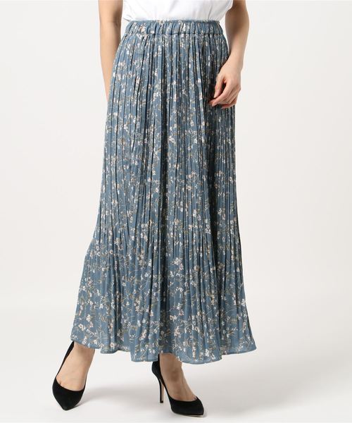 Lace Ladies（レースレディース）の「花柄 細プリーツ ロング フレア スカート（スカート・レディース・ホワイト/ブラック/ブルー/ピンク・FREE）」の18枚目の写真
