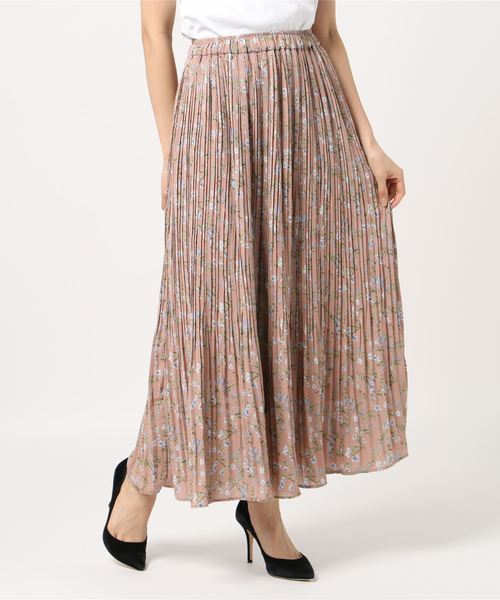 Lace Ladies（レースレディース）の「花柄 細プリーツ ロング フレア スカート（スカート・レディース・ホワイト/ブラック/ブルー/ピンク・FREE）」の17枚目の写真