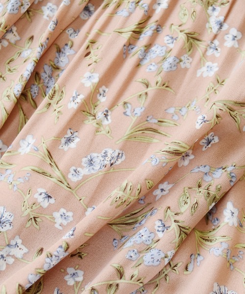 Lace Ladies（レースレディース）の「花柄 細プリーツ ロング フレア スカート（スカート・レディース・ホワイト/ブラック/ブルー/ピンク・FREE）」の6枚目の写真