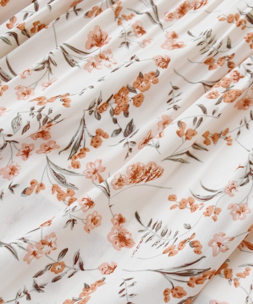 Lace Ladies（レースレディース）の「花柄 細プリーツ ロング フレア スカート（スカート・レディース・ホワイト/ブラック/ブルー/ピンク・FREE）」の7枚目の写真