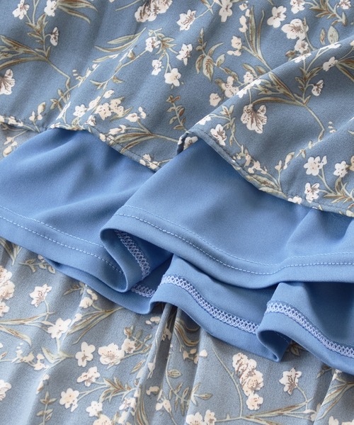 Lace Ladies（レースレディース）の「花柄 細プリーツ ロング フレア スカート（スカート・レディース・ホワイト/ブラック/ブルー/ピンク・FREE）」の10枚目の写真