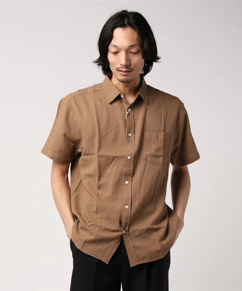 CORISCO(コリスコ)の「CORISCO 綿麻パナマ 半袖 シャツ (M1)(シャツ/ブラウス・メンズ・ホワイト/ベージュ/ネイビー/グリーン/ホワイト系その他/ブラック系その他/ベージュ系その他/ブルー系その他/ブラック系その他2/ブルー系その他2・MEDIUM/LARGE/X-LARGE)」の6枚目の写真