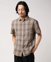 CORISCO 綿麻パナマ 半袖 シャツ (M1)