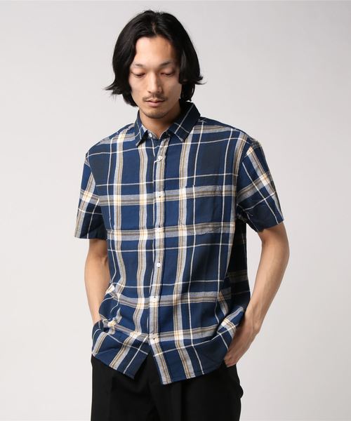 CORISCO(コリスコ)の「CORISCO 綿麻パナマ 半袖 シャツ (M1)(シャツ/ブラウス・メンズ・ホワイト/ベージュ/ネイビー/グリーン/ホワイト系その他/ブラック系その他/ベージュ系その他/ブルー系その他/ブラック系その他2/ブルー系その他2・MEDIUM/LARGE/X-LARGE)」の9枚目の写真