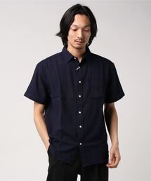 CORISCO 綿麻パナマ 半袖 シャツ (M1)