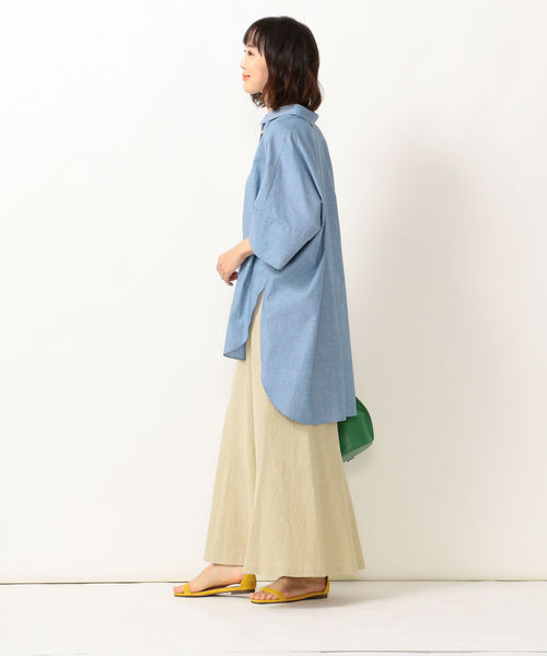 SHIPS any（シップス エニィ）の「SHIPS any:ダンガリービッグシャツ◇（シャツ/ブラウス・レディース・ブルー・ONE SIZE）」の10枚目の写真