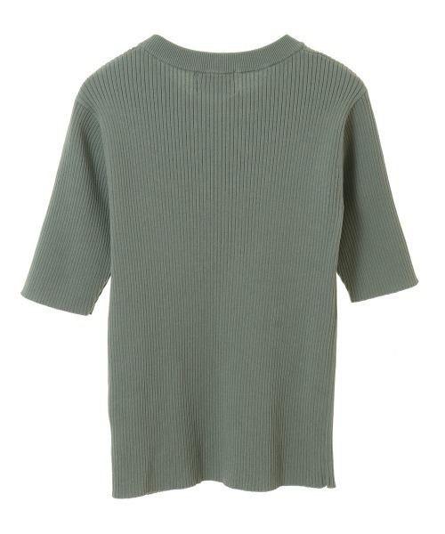 CLANE(クラネ)の「【CLANE(クラネ)】H/Nリブニットトップス(Tシャツ/カットソー・レディース・ホワイト/ブラック/ベージュ/グリーン・1)」の22枚目の写真