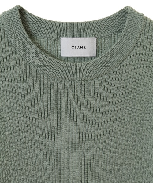 CLANE(クラネ)の「【CLANE(クラネ)】H/Nリブニットトップス(Tシャツ/カットソー・レディース・ホワイト/ブラック/ベージュ/グリーン・1)」の17枚目の写真