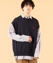 U.S. POLO ASSN. | ∴WEGO/U.S. POLO ASSN.別注無地ニットベスト(ベスト)