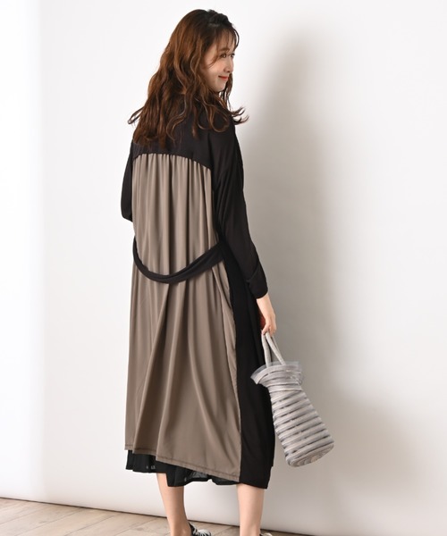 INTERPLANET（インタープラネット）の「吸湿冷感加工ロングカーディガン（カーディガン/ボレロ・レディース・ライトグレー/ブラック/ブラウン/カーキ・FREE）」の2枚目の写真