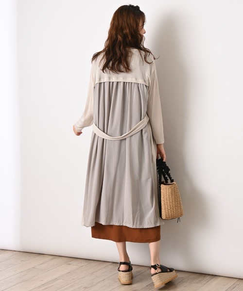 INTERPLANET（インタープラネット）の「吸湿冷感加工ロングカーディガン（カーディガン/ボレロ・レディース・ライトグレー/ブラック/ブラウン/カーキ・FREE）」の12枚目の写真