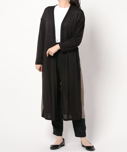 INTERPLANET（インタープラネット）の「吸湿冷感加工ロングカーディガン（カーディガン/ボレロ・レディース・ライトグレー/ブラック/ブラウン/カーキ・FREE）」の18枚目の写真