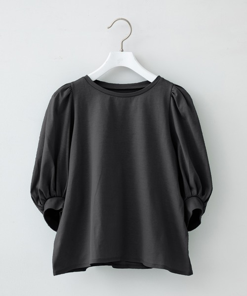 STUDIOUS(ステュディオス)の「【STUDIOUS】ボリュームスリーブカットソー(Tシャツ/カットソー・レディース・ホワイト/ブラック/ブラウン・FREE)」の21枚目の写真