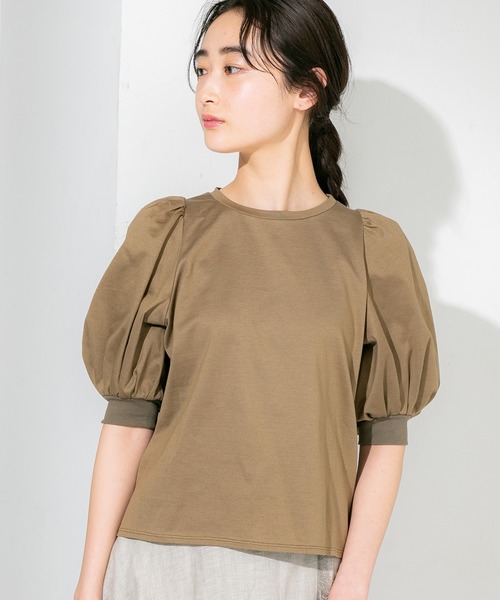 STUDIOUS(ステュディオス)の「【STUDIOUS】ボリュームスリーブカットソー(Tシャツ/カットソー・レディース・ホワイト/ブラック/ブラウン・FREE)」の16枚目の写真