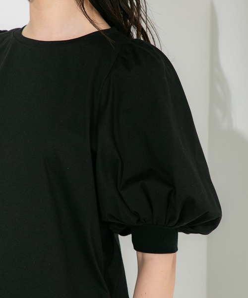 STUDIOUS(ステュディオス)の「【STUDIOUS】ボリュームスリーブカットソー(Tシャツ/カットソー・レディース・ホワイト/ブラック/ブラウン・FREE)」の5枚目の写真