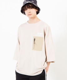 WEGO | WEGO/ミニ裏毛ナイロンポケット5分袖プルオーバー(スウェット)