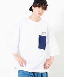 WEGO | WEGO/ミニ裏毛ナイロンポケット5分袖プルオーバー(スウェット)