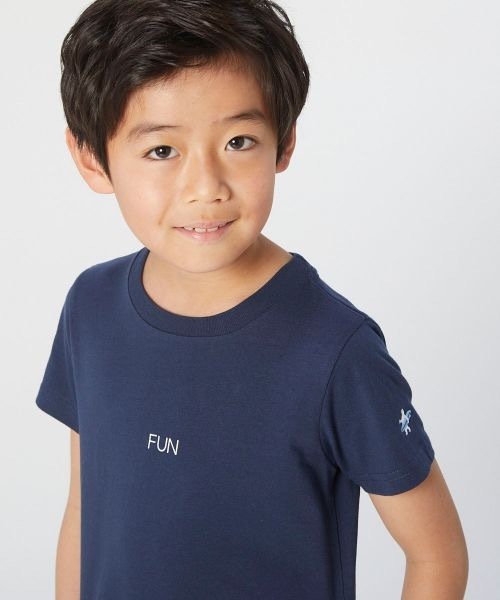 Ocean Pacific(オーシャンパシフィック)の「【OP/オーピー】キッズ ロゴ Tシャツ/半袖 袖刺繍(Tシャツ/カットソー・キッズ・ネイビー/ホワイト/ベージュ・140/150/100/110/120/130/90)」の10枚目の写真