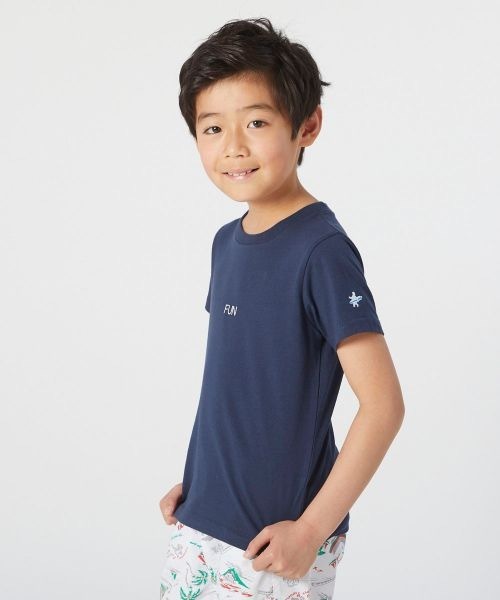 Ocean Pacific(オーシャンパシフィック)の「【OP/オーピー】キッズ ロゴ Tシャツ/半袖 袖刺繍(Tシャツ/カットソー・キッズ・ネイビー/ホワイト/ベージュ・140/150/100/110/120/130/90)」の8枚目の写真