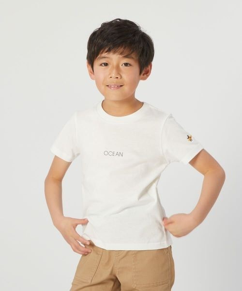 Ocean Pacific(オーシャンパシフィック)の「【OP/オーピー】キッズ ロゴ Tシャツ/半袖 袖刺繍(Tシャツ/カットソー・キッズ・ネイビー/ホワイト/ベージュ・140/150/100/110/120/130/90)」の19枚目の写真