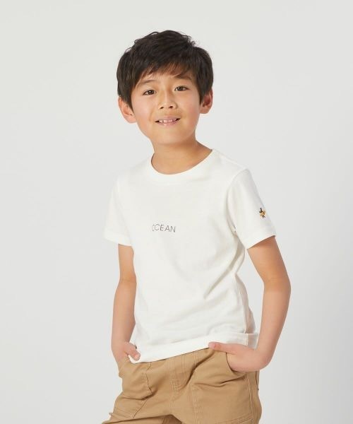 Ocean Pacific(オーシャンパシフィック)の「【OP/オーピー】キッズ ロゴ Tシャツ/半袖 袖刺繍(Tシャツ/カットソー・キッズ・ネイビー/ホワイト/ベージュ・140/150/100/110/120/130/90)」の18枚目の写真