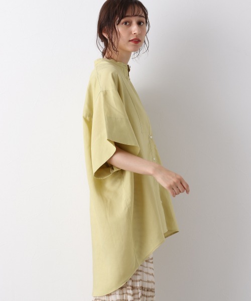 A part by（アパートバイ）の「CoスタンドルーズシャツSS　911949（シャツ/ブラウス・レディース・オフホワイト/ブラウン/ブルー系その他4/イエロー系その他4・FREE）」の4枚目の写真