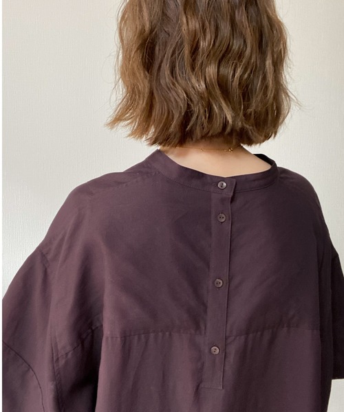 A part by（アパートバイ）の「CoスタンドルーズシャツSS　911949（シャツ/ブラウス・レディース・オフホワイト/ブラウン/ブルー系その他4/イエロー系その他4・FREE）」の12枚目の写真