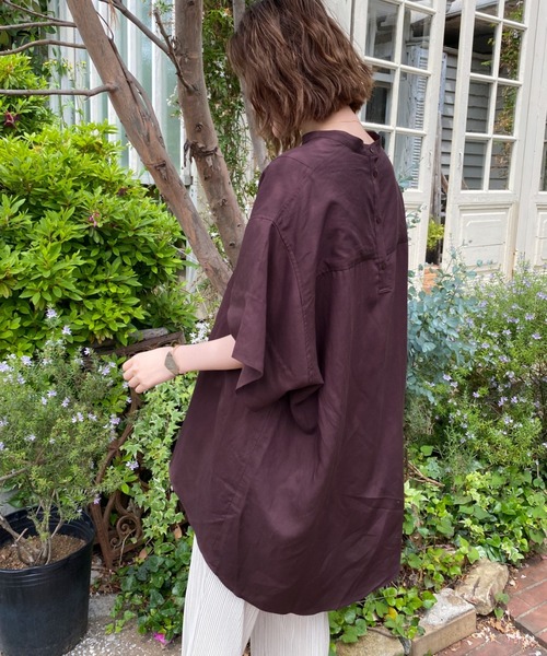 A part by（アパートバイ）の「CoスタンドルーズシャツSS　911949（シャツ/ブラウス・レディース・オフホワイト/ブラウン/ブルー系その他4/イエロー系その他4・FREE）」の19枚目の写真